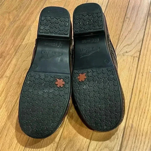 Dansko Pro XP Unisex Clogs Brown/silver Patent Leather Size 39 Workwear - Picture 8 of 8